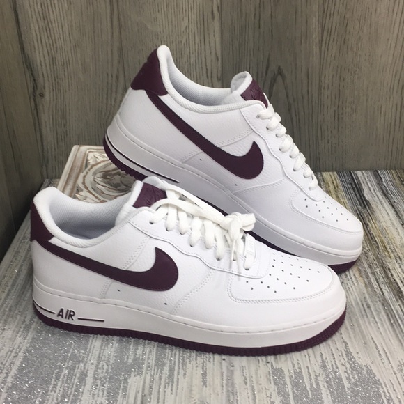 nike air force 1 white bordeaux